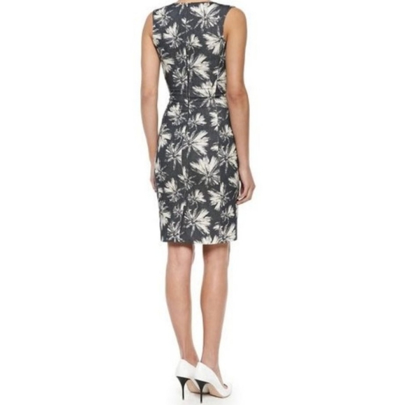 L'AGENCE Gray and Cream Midi Dress - Picture 2 of 8